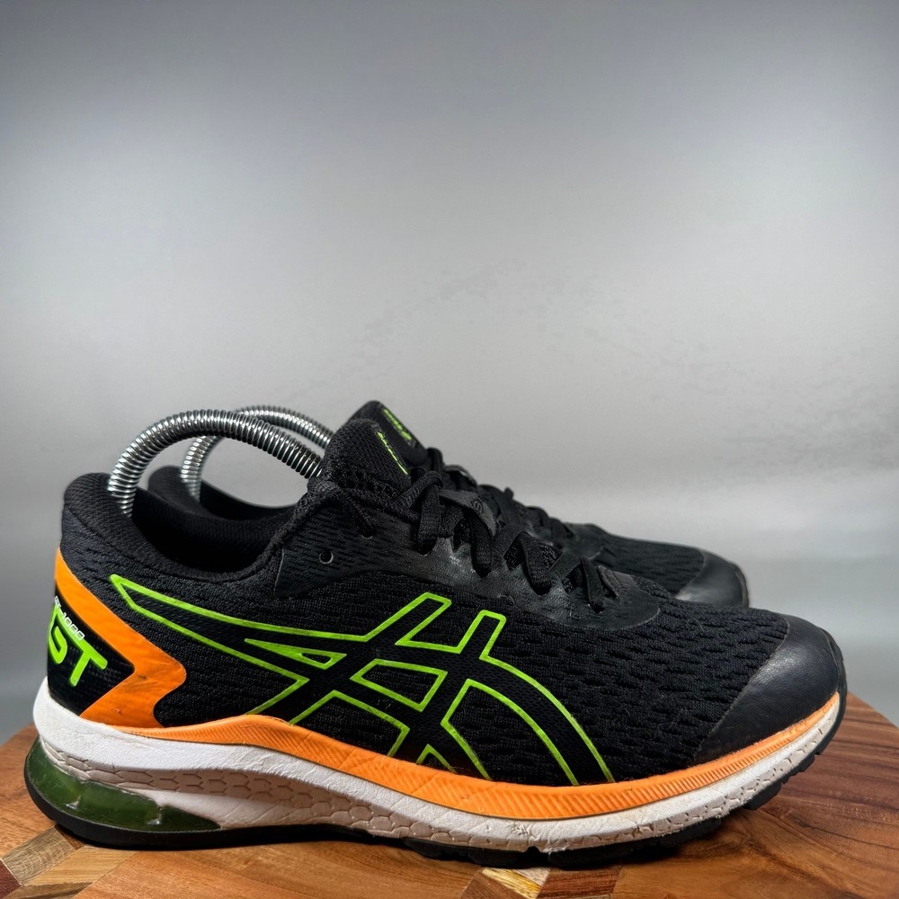 ASICS GT-1000 9 Mens Running‎ Shoes Black Neon Green Orange 1014A150 Size 7